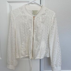 Anthropologie Elevenses crochet jacket